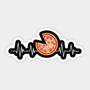 pizza heartbeat pizza heart pizza lovers, Sticker